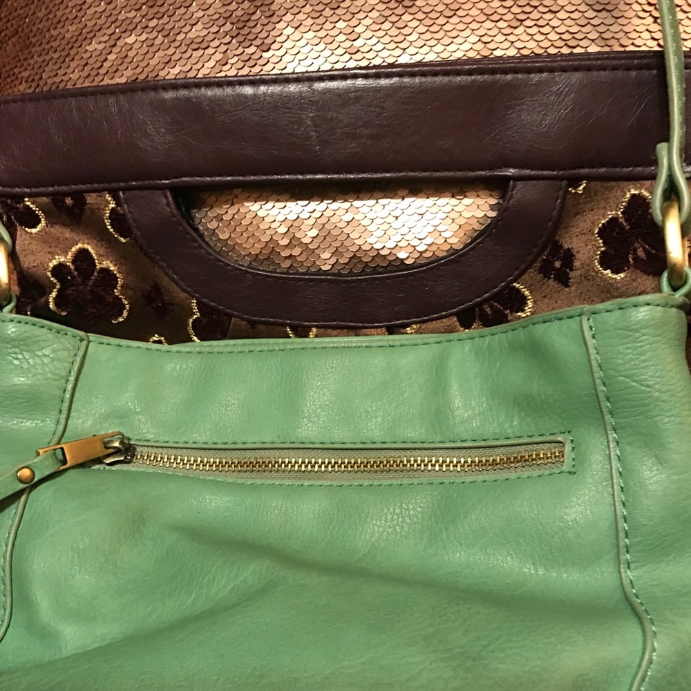 MMS design studio mint green faux leather purse - Picture 6 of 9